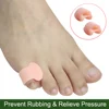 Pexmen 2Pcs Gel Toe Separator Pinky Toe Spacers Bunion Cushions Pads for Preventing Rubbing & Relieve Pressure for Men and Women 4