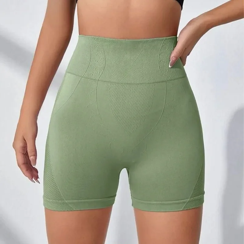 Kelly Green High Waist Tummy Control Shorts main image 1