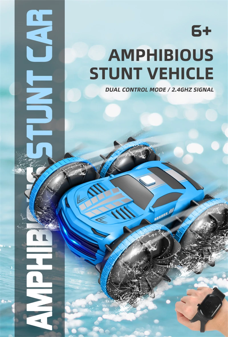 4Wd RC Car Toys Amphibious Vehicle Boat Remote Control Cars RC Gesture Controlled Stunt Drift Car Toy For Kids Adults Children best RC Cars