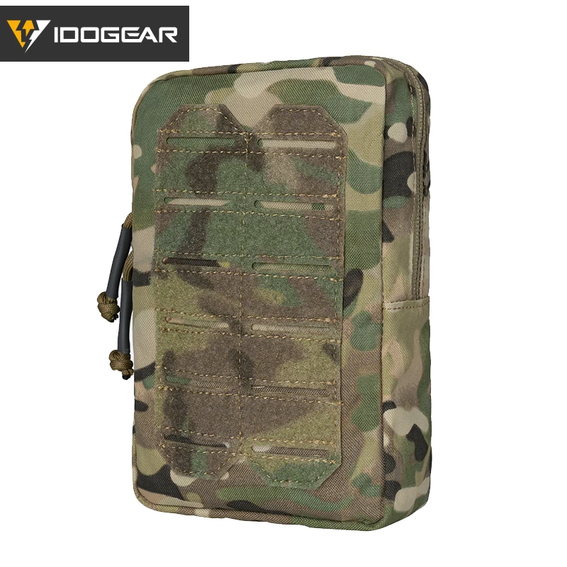 

IDOGEAR Tactical Pouch MOLLE Vertical Utility Pouch Laser Cutting Sundry Bag 3578