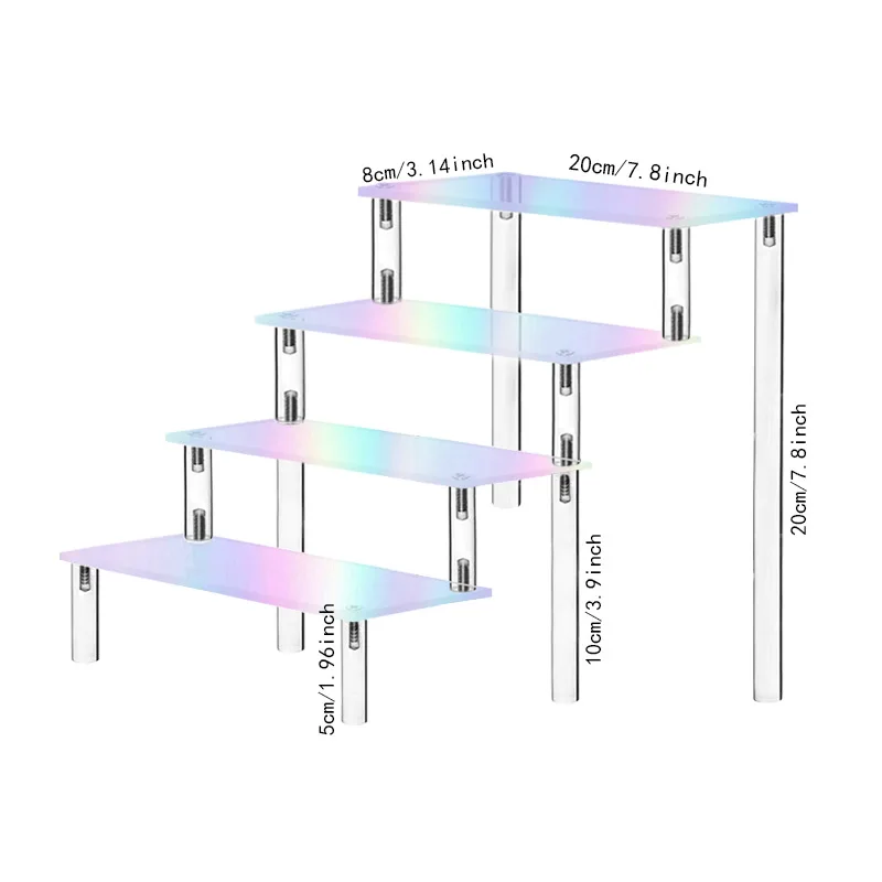 Clear Acrylic Display Stand For Anime Figures Cupcake Shelf Organizer thumbnail 8