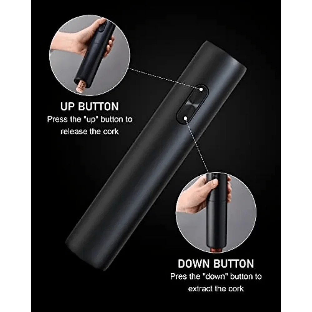 Automatic Electric Wine Bottle Opener Battery Powered Corkscrew Portable Bottle Opener for Kitchen Wine Lovers Christmas Gifts