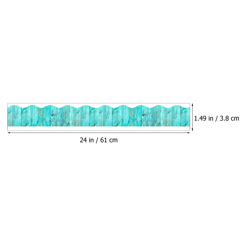12pcs 자기식 게시판 테두리 장 칠판 화이트보드 PVC 액세서리 나뭇결 무늬 탈부착 가능 DIY 공예 프로젝트
