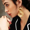3 Circles Long Hanging Earrings for Women Gold Color Multi-layers Wrap Round Big Statement Exaggerated FashionEar Jewelry