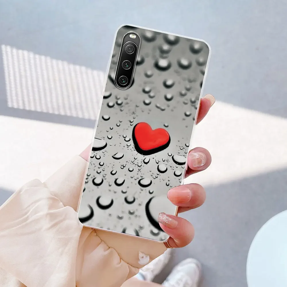 Elegant Marble Painted Clear Silicone Case for Sony Xperia 10 IV & 5 IV