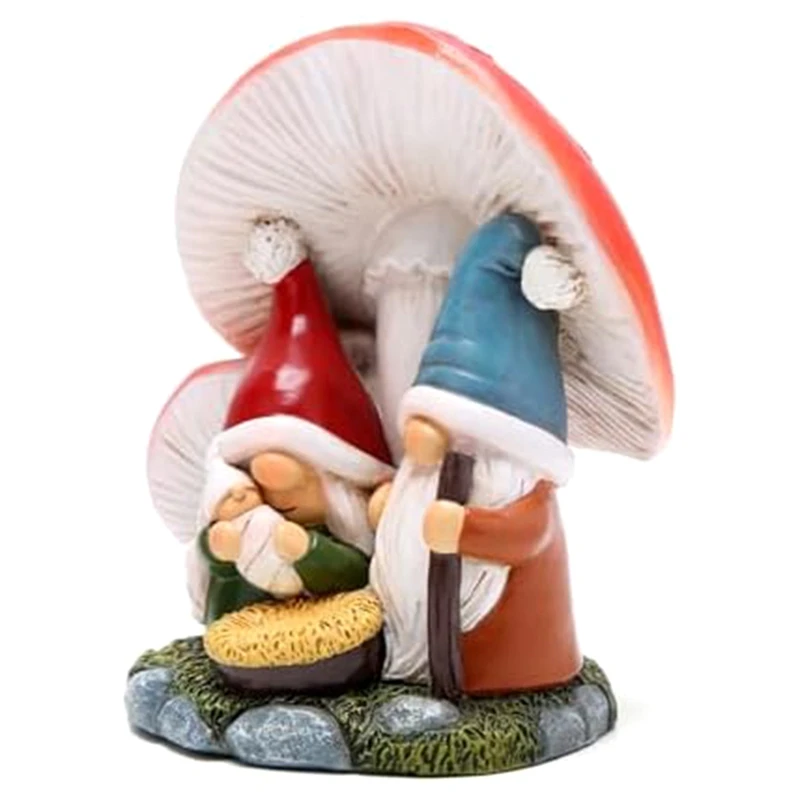 

1 Piece Scene Under The Mushroom Canopy Family Figurines Decorations As Shown Resin For Home Winter Table Decor Ornaments Gift