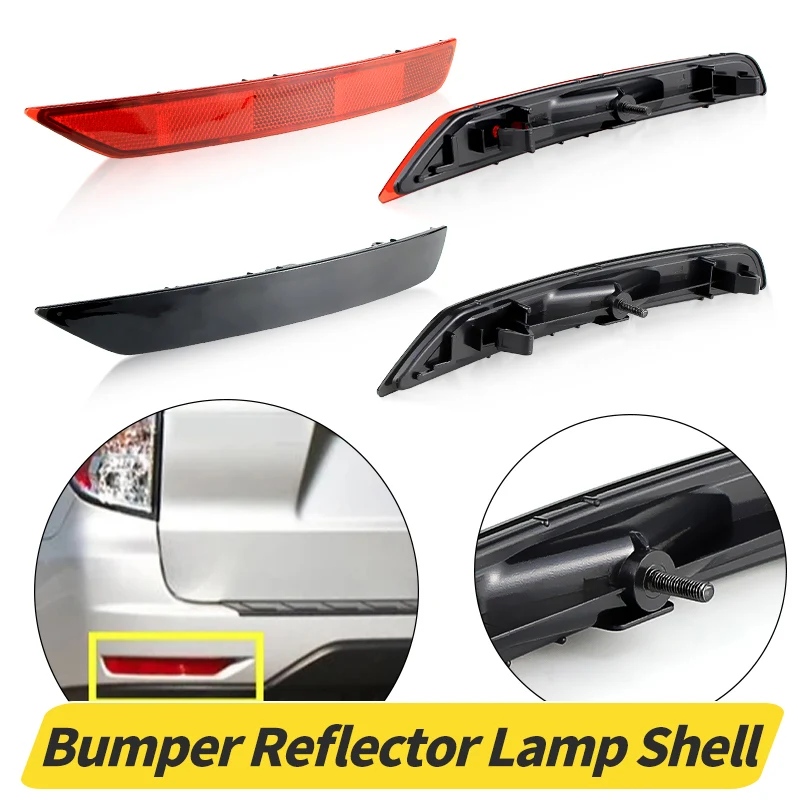 IJDMTOY Lentes Reflectoras De Parachoques Trasero De Lente Ahumada Compatibles Con Subaru Forester 2009-2018, Ensamblaje OE-Spec LH RH
