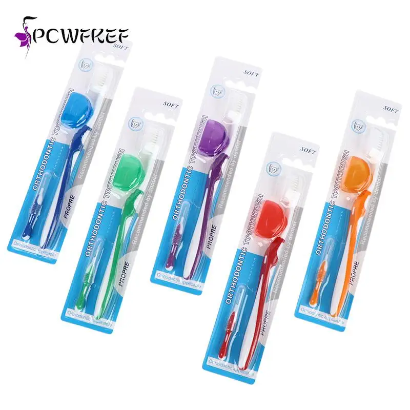 

V Shape Orthodontic Toothbrush Toothbrush Head Cover Interdental Denta Floss