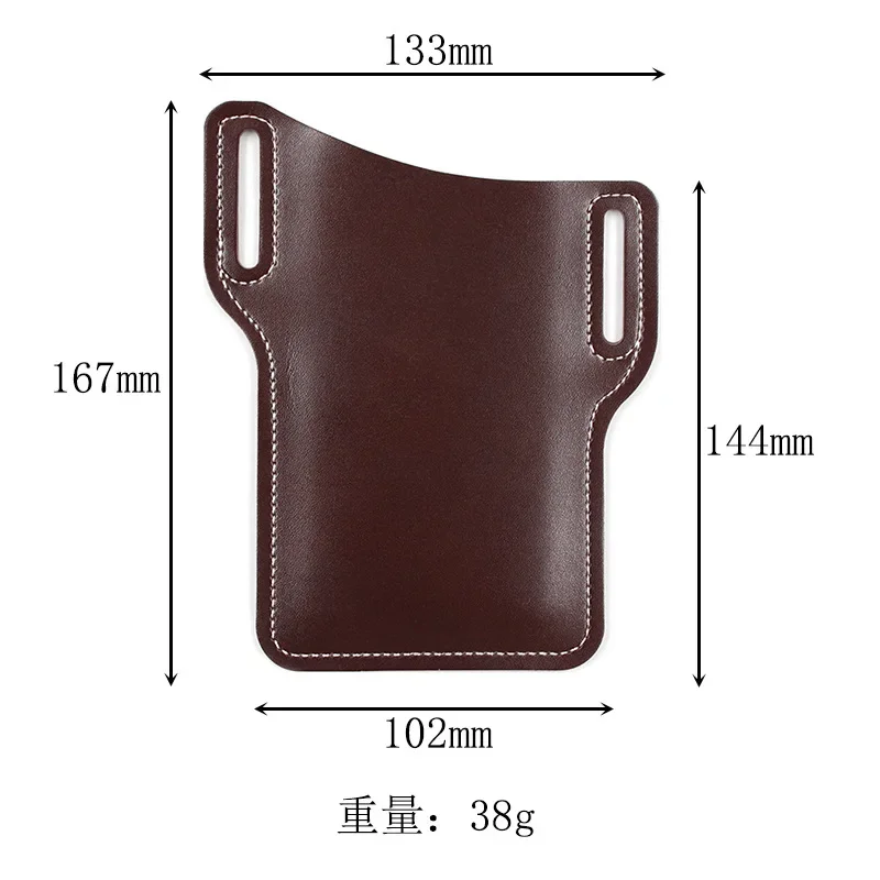 Men's Leather Phone Holster and Wallet - Belt Waist Bag for Travel and Outdoor Activities