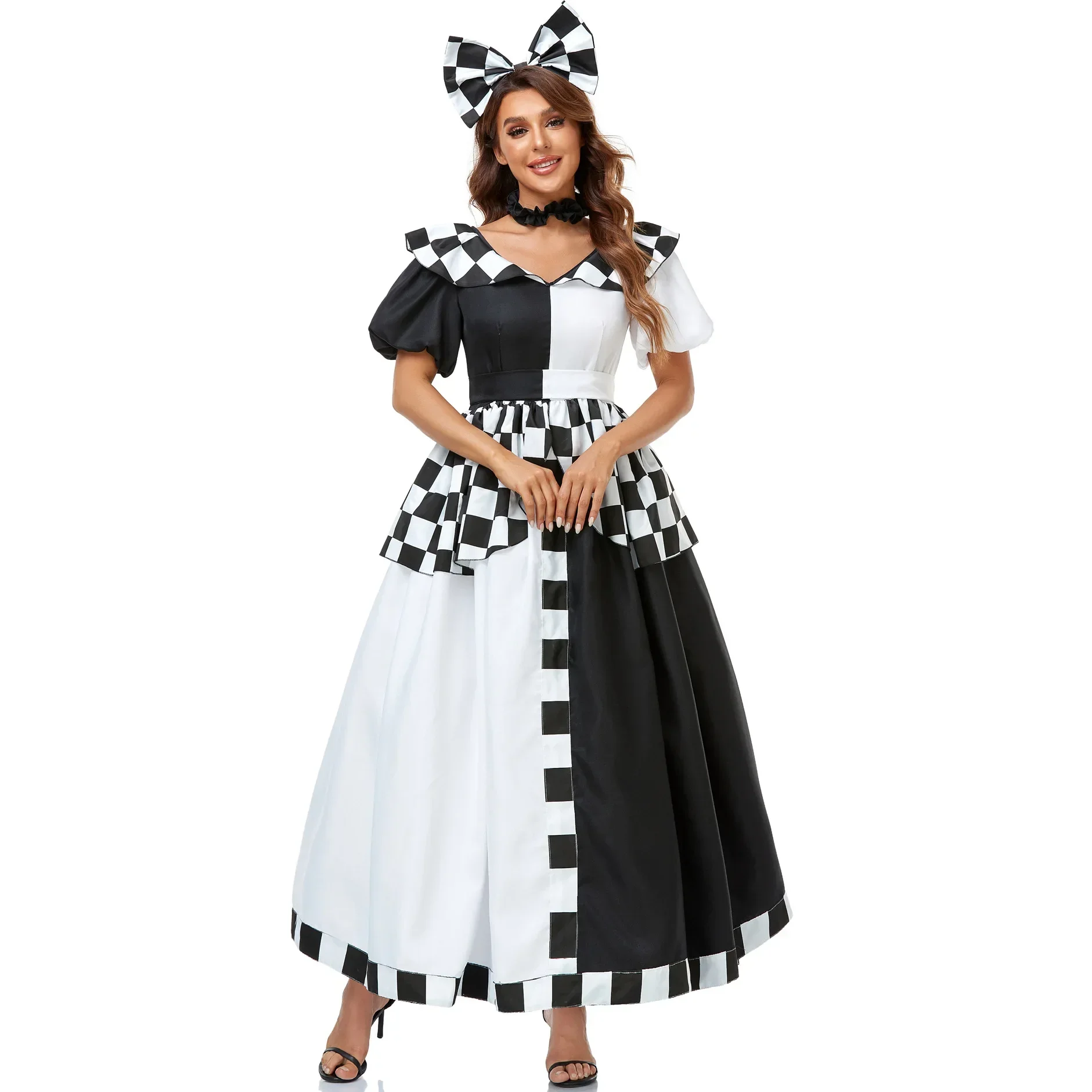 Halloween Cosplay Black And White Princess Costume