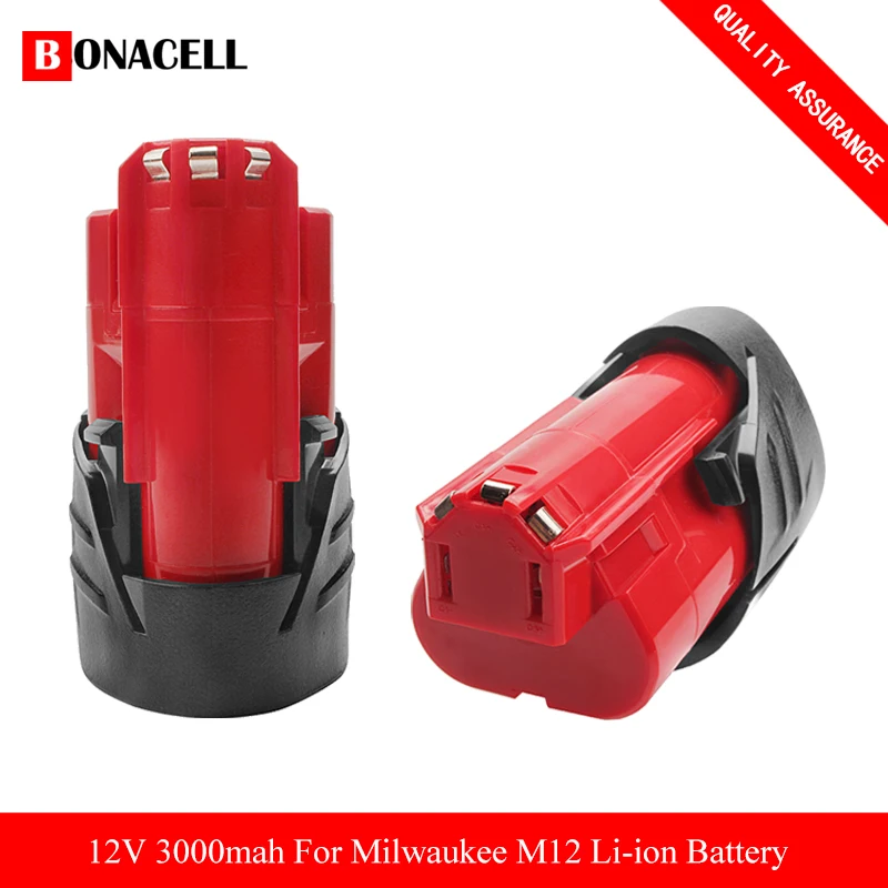 12V 3,0 AH Baterai Isi Ulang 3000MAh untuk Alat Nirkabel Milwaukee