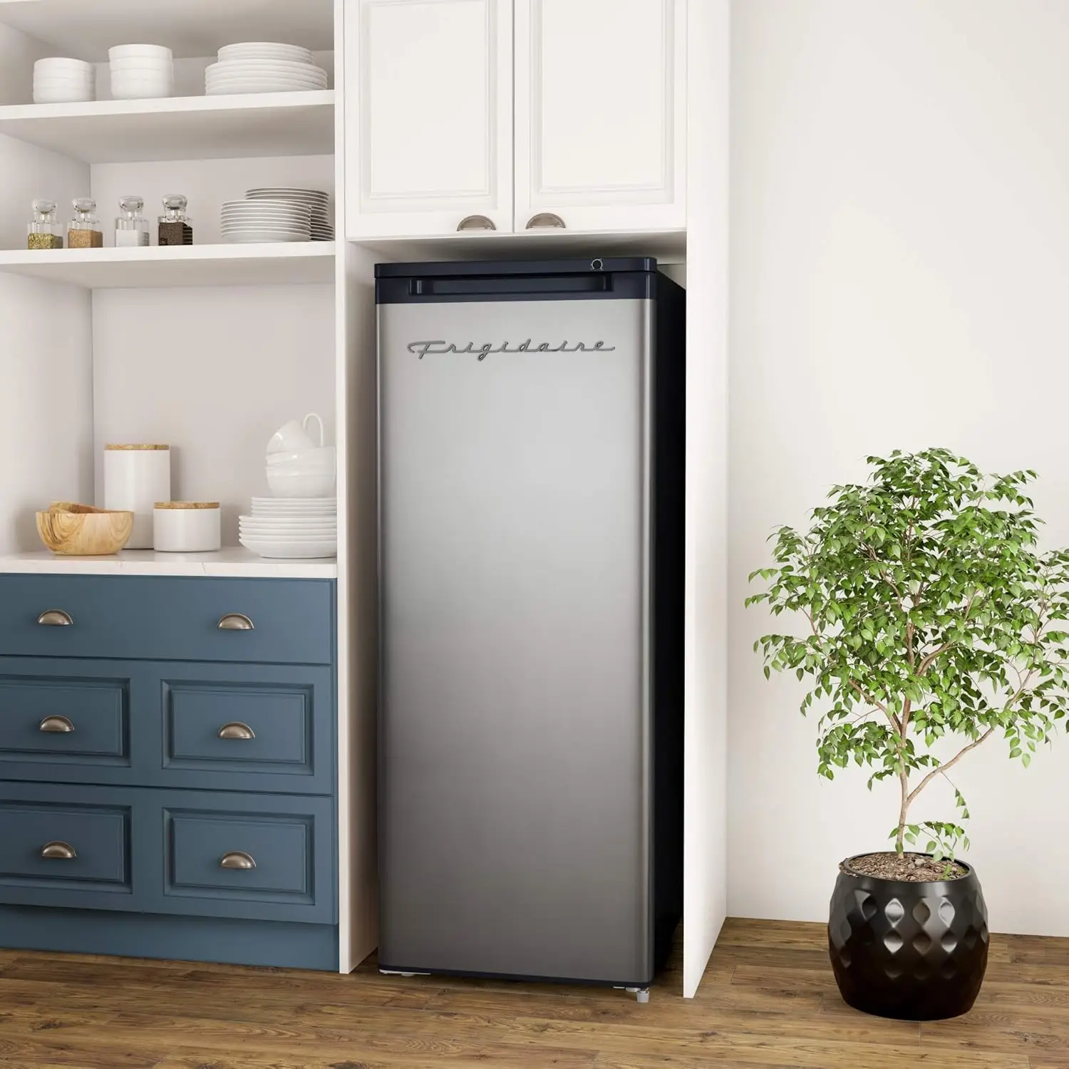 EFRF696-AMZ Upright Freezer 6.5 cu ft Stainless Platinum Design Series, Silver
