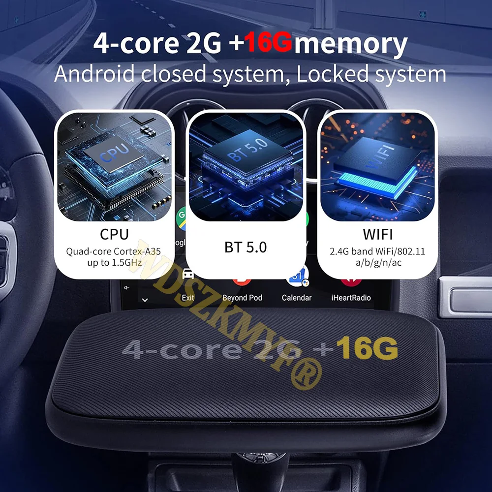 5 in 1 Carplay Ai Box Wireless Android Auto Carplay Adapter 2G+16G Android system Navigation Plug&Play TV BOX For YouTube Netfl