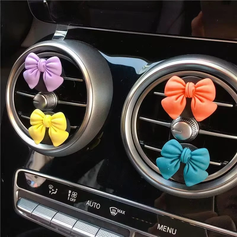 Deodorante per auto Profumo per auto con nodo a fiocco Car-styling Odore naturale Condizionatore d'aria Clip di uscita Fragranza Accessori auto - Image 3