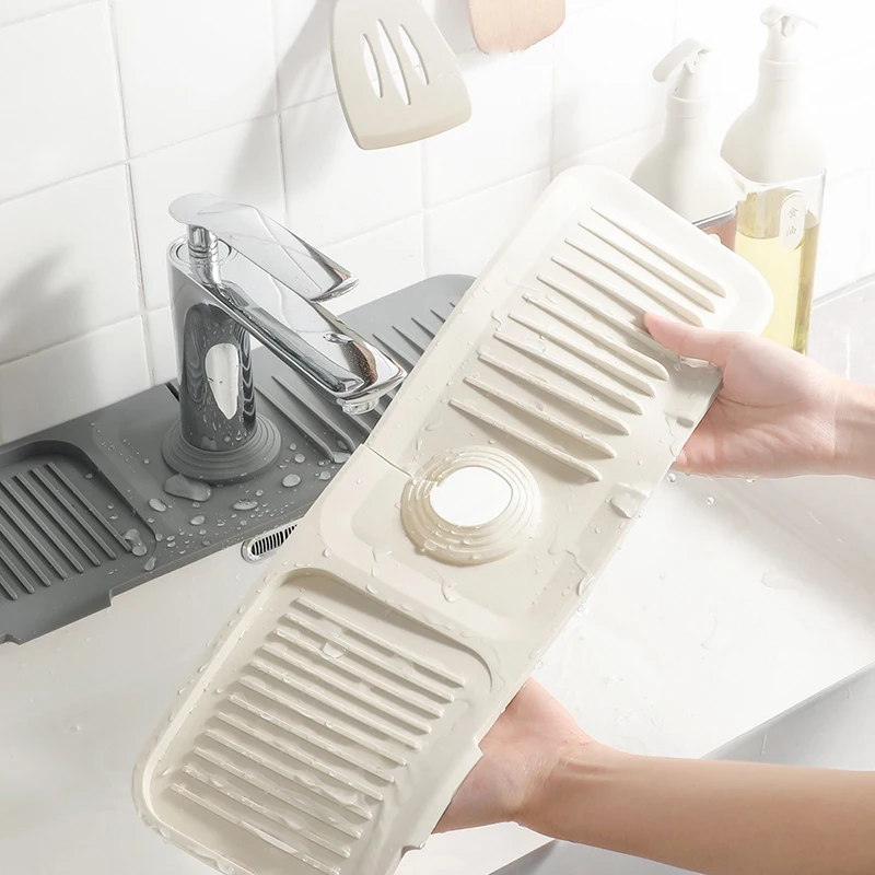 Almohadilla de silicona para salpicaduras de grifo de fregadero de cocina, Protector de salpicaduras para encimera, almo