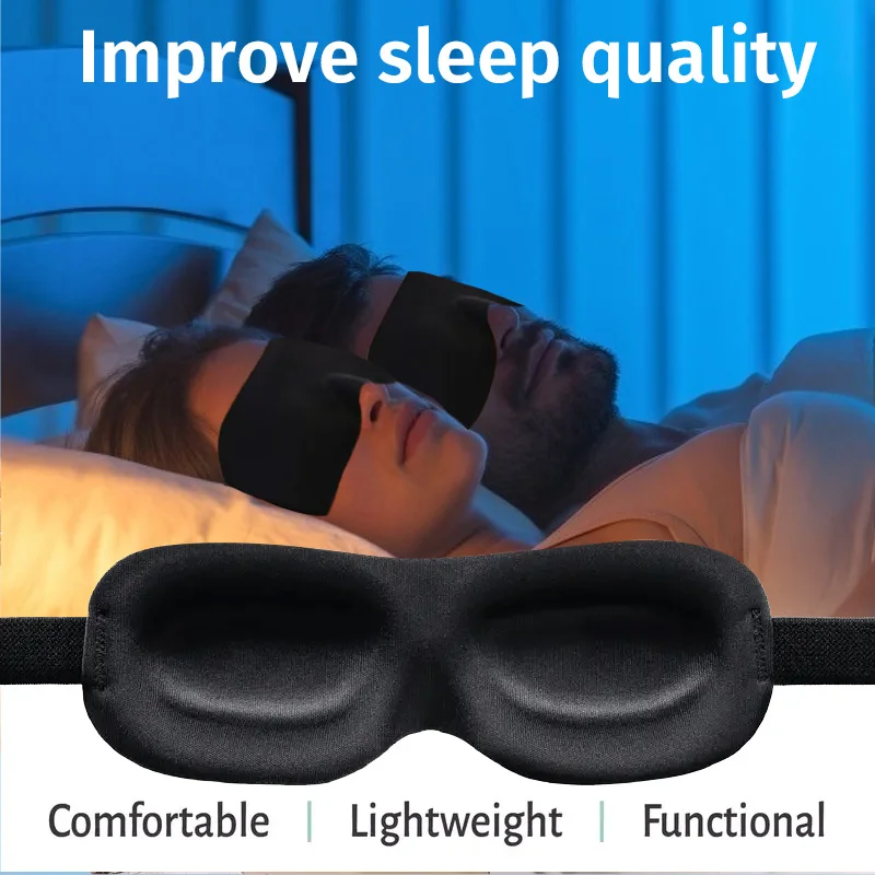 New Eye Mask for Sleeping 3D Contoured Cup Blindfold Concave Molded Night  Sleep Mask Block Out Light with Women Men - AliExpress