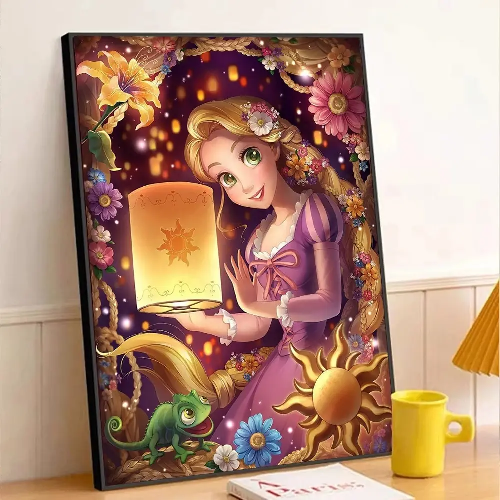 Disney Golden Long Hair Princess Diamond Painting 5D DIY Full Round Drill Mosaic Handicrafts For Kids Gift diamond painting