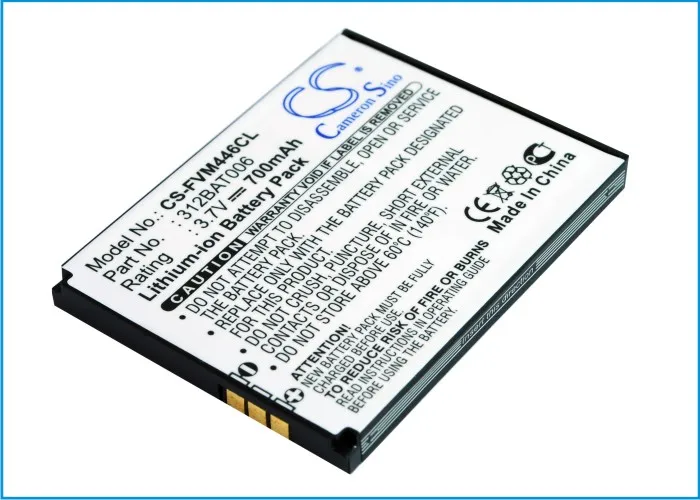 Аккумуляторная батарея для телефона для FRITZ!Fon MT-F 2000 2446 AVM 2000 2446 C4 M2 EM325 M325 EM25, подходит для 312BAT006 Li-Ion 700 мАч 3,70 в