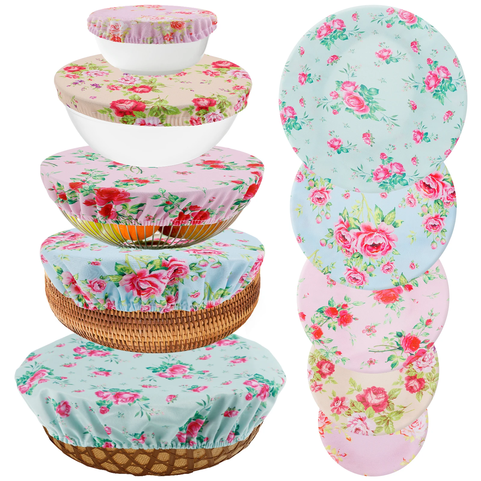 Cloth Bowl Cover Stretch Lid Reusable 10Pcs food cover fresh keeping cover preservation cover bowl cover