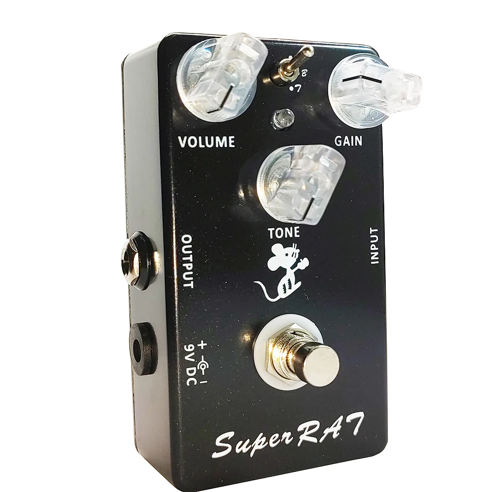 Mosky Pedal De Guitarra 클래식 쥐 왜곡 슈퍼 RAT 왜곡 기타 페달 손으로 만든 3 모드 부스트 프리 앰프-3 In 1 페달베이스