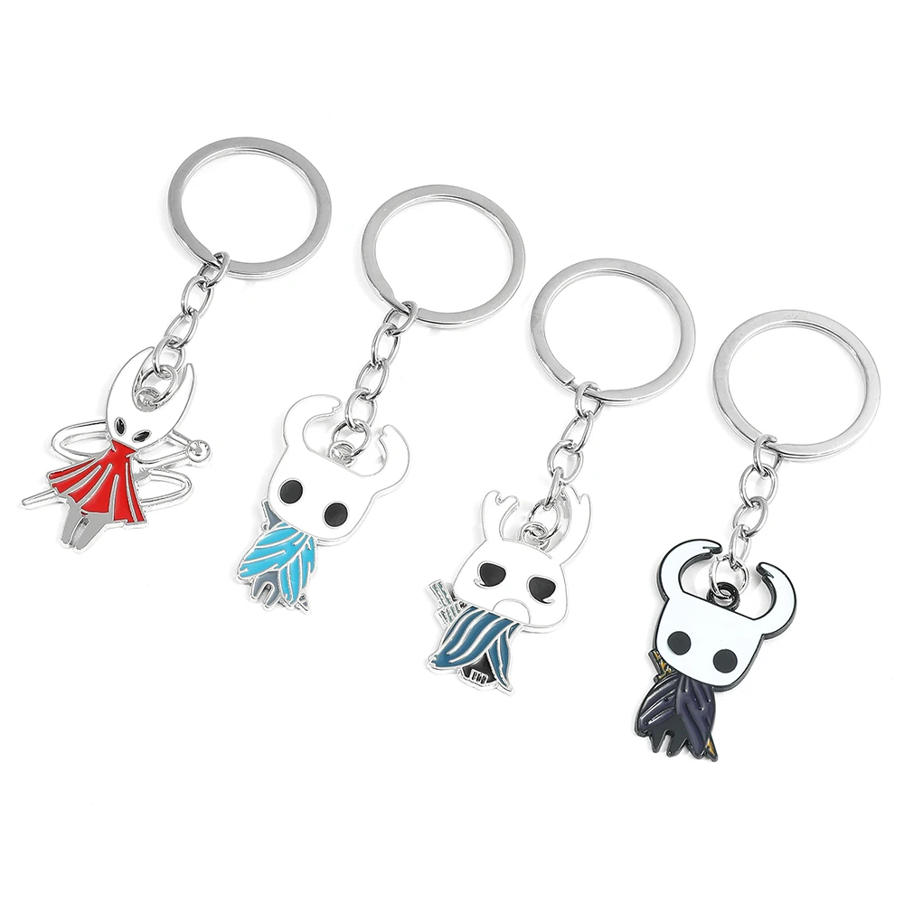 Game Hollow Knight Keychain Metal Key Chains Octopus Pendant Car Bag Key Holder Cartoons Souvenirs Gift Accessories