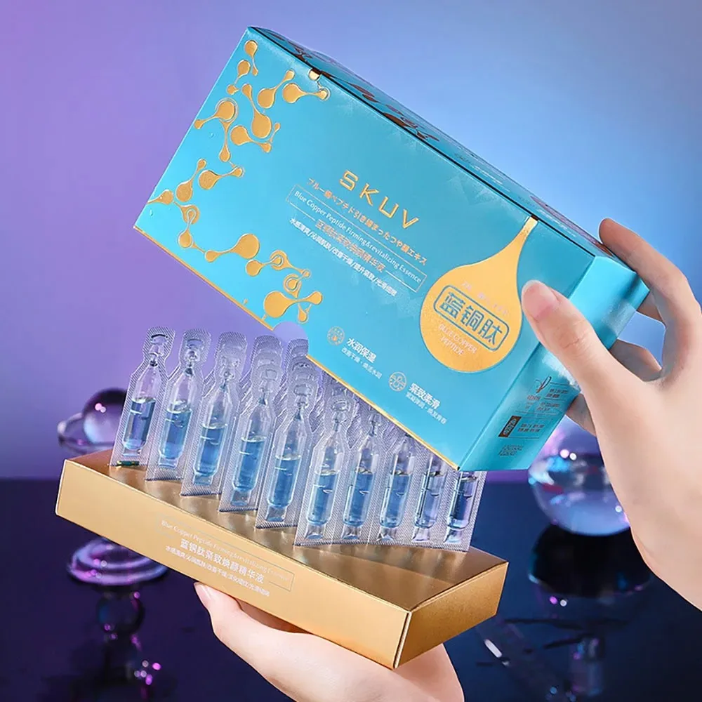 Blue Copper Peptide Tight Lifting Serum Astaxanthin Anti-Aging Wrinkle Essence Oil Control Shrink Pores Facial Essence 30pcs/set 3