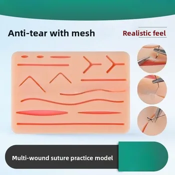 Kit di pratica di sutura per studenti di medicina Formazione chirurgica con set di strumenti modello di cuscinetto per la pelle Attrezzatura didattica educativa
