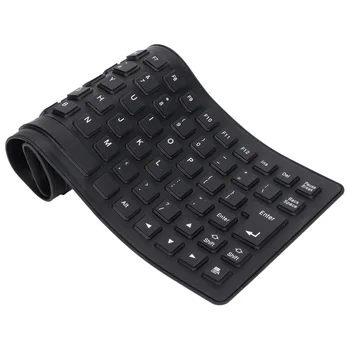 85 Keys Silicone Keyboard Fully Sealed Design Lightweight Portable Silent Soft Comfortable USB Wired Keyboard for PC Laptop