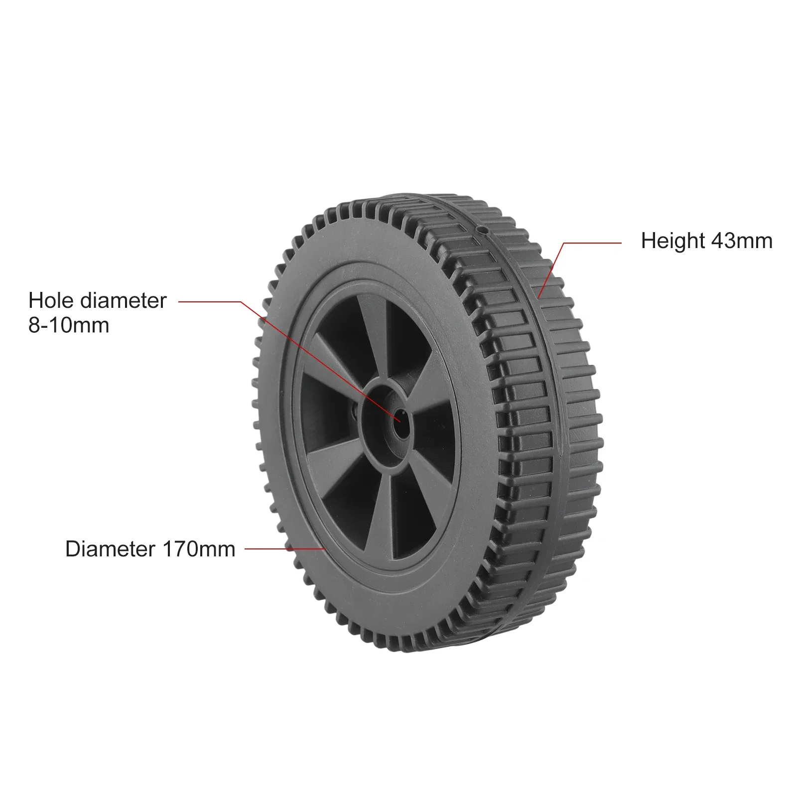 

High Quality Practical Grill Wheels Replacement Parts Barbecue Grills Accessories Black For Charbroil Gas Grills 170/177mm