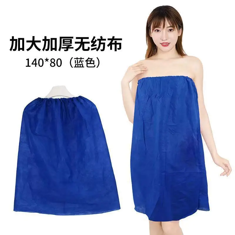 חלוק רחצה חד פעמי לנשים, בגד סאונה מיוחד, חצאית לאורחות סלון יופי, חלוק רחצה לשימוש חד פעמי מבד מגבת