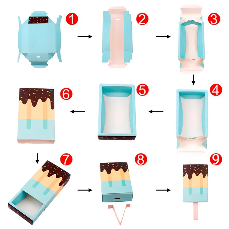 10/50 Stück Eiscreme-Verpackungsboxen, Süßigkeiten-Geschenkbox – Detail 6