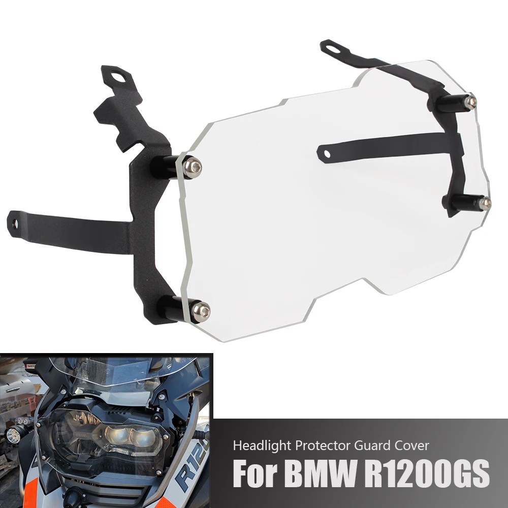 

Motorcycle Headlight Protector Grille Transparent Headlight Covers Guard Protection for BMW R1200GS LC Adventure 2013-2019 Black