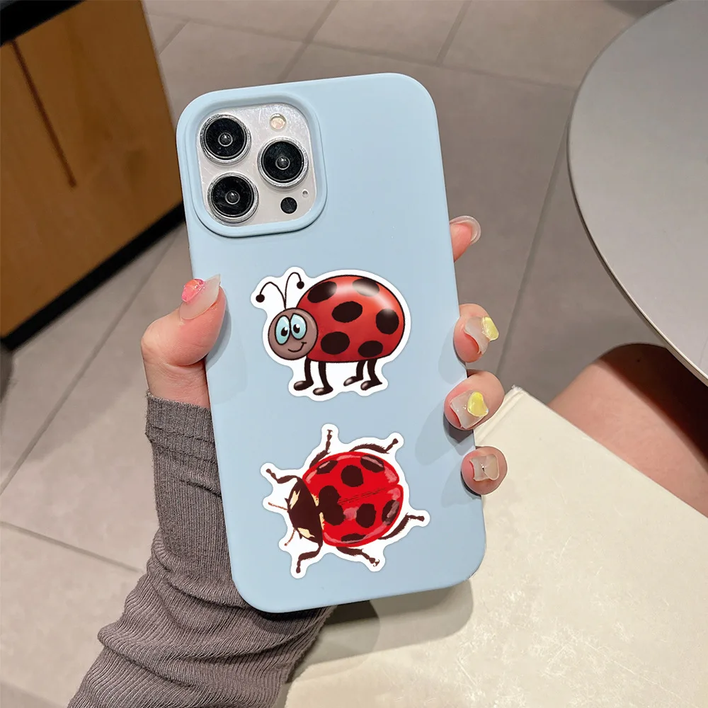 110Pcs Catoon 무당 벌레 낙서 스티커 전화 수하물 물병 스케이트 보드 장식에 대 한 방수