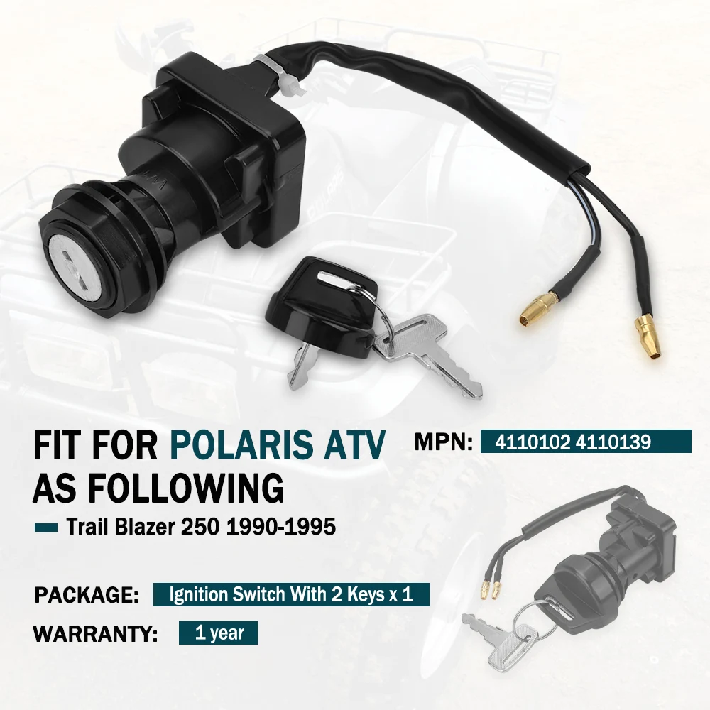 

Переключатель зажигания для Polaris Trail Blazer 250 1990-1995 4110102 4110139