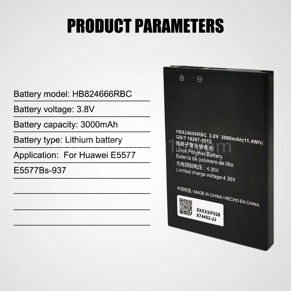 Originale Batterie HB824666RBC Pour Huawei E5577 E5577 E5783-836 E5785 E5787 Mobile WiFi Hotspot Modem Mobile W-LAN