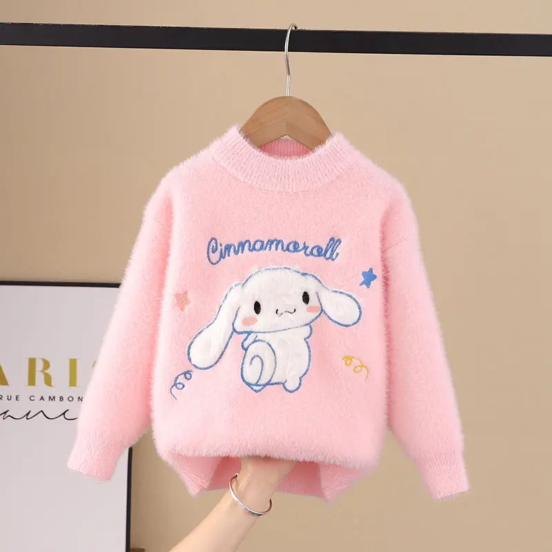 Cinnamoroll Sweater Cute Sanrio Kawaii Cartoon Anime Warm Knit Sweater Girls Gifts