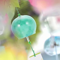 Marble Pattern Glass Wind Chime Japanese Bells Outdoor Decor Balcony Garden Hanging nament Home Decor Wind Chimes 2