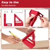 High-Precision Aluminum Alloy Woodworking Square With Dowel Pins Multi-Angle Scriber & Miter Ruler For Carpenters And Engineers 6
