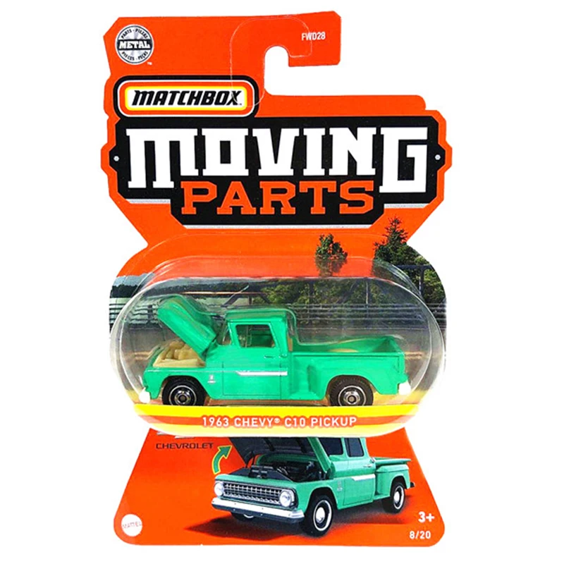 

Original Matchbox Car 1:64 Metal Diecast Genuine Moving Parts 1963 Chevy C10 Pick Up Voiture Model Toys for Boys Birthday Gift