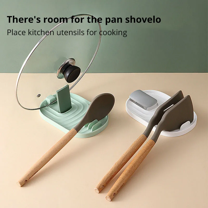 Silicone Nordic Style Pot Lid Shovel Storage Rack Practical Multifunctional Kitchen Supply Non Slip 1pc kitchen utensil holder kitchen accessories kitchen organizer pot lid rack pot lid holder kitchen tool silicone kitchen holder
