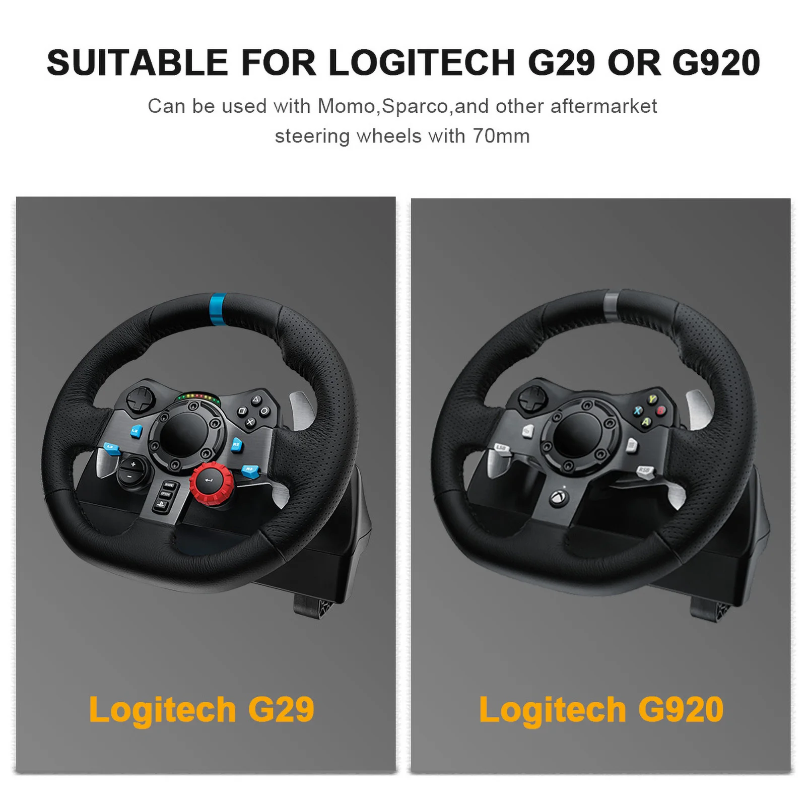 70 73 Mm Lenkrad-Adapterplatte, 13 14-Zoll-Lenkrad, Geeignet für Logitech  G25 G27 G29 G920 Lenkrad-Sockelring, Rennvideospiel-Lenkrad-Mod-Adapter