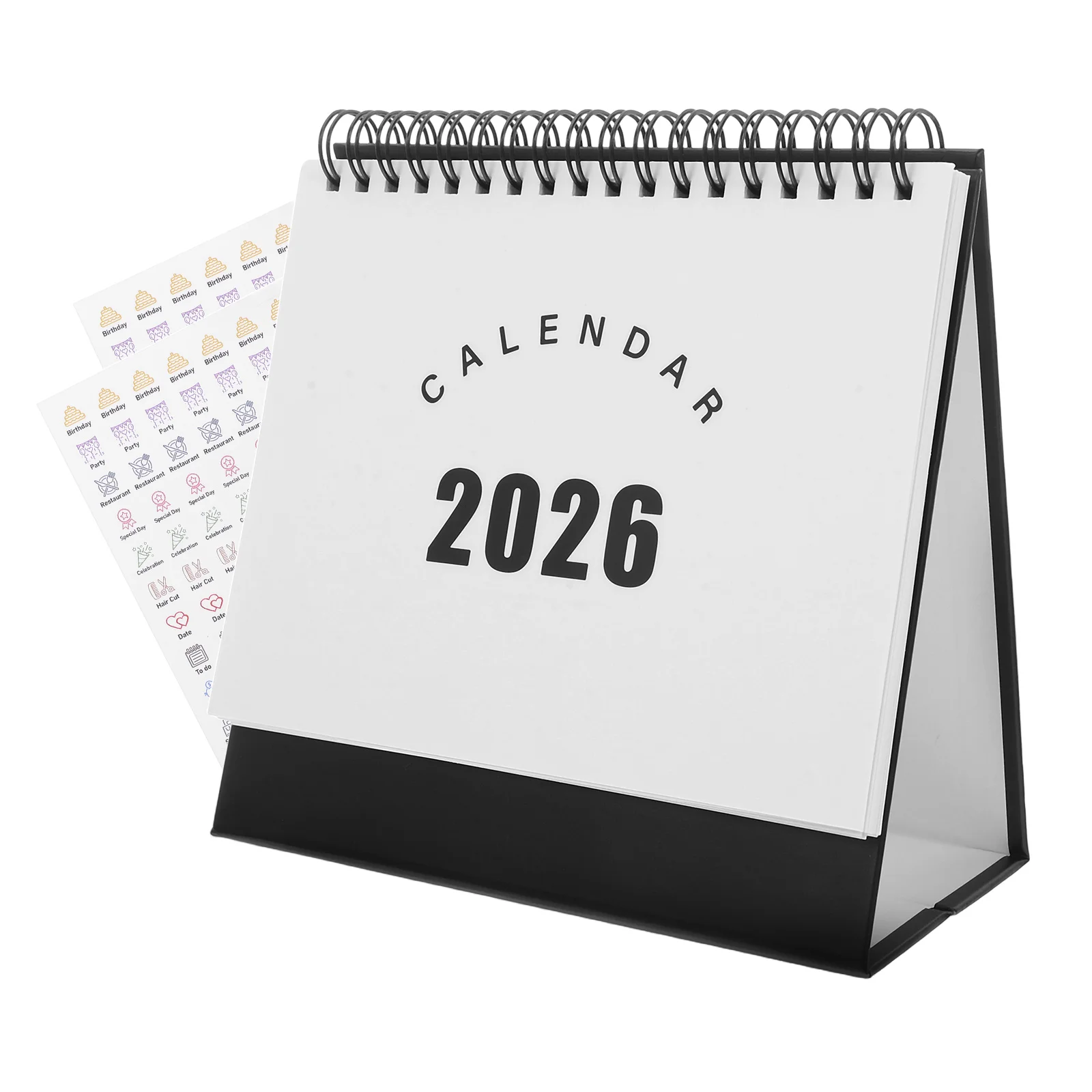 Mini Desk Calendar 2026 Standing Flip Calendar From 2026 Small Desktop Planner for Home Office Or School Thick Paper Portable