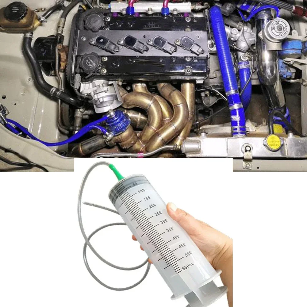 Oil Syringe Pump 1PC 300ml Large Capacity Reusable Needle Barrel Oil Pump with Scale Oil Suction Vacuum Syringe Pistol Pump Extractor