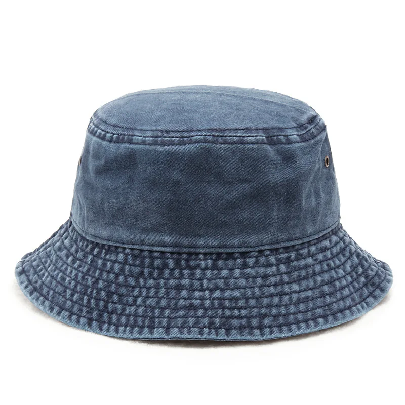 Classic Blue Denim Bucket Hat Trendy Washed Distressed Casual Basin Hats  Breathable Fisherman For Women - Temu