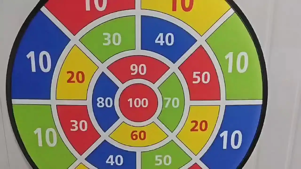 Dartboard Für Kinder – Doppelseitig, 29 Zoll (73.7 Cm) Mit Klettbällen & Dartpfeilen, Für Indoor/Outdoor, Geschenk Ab 4 Jahren