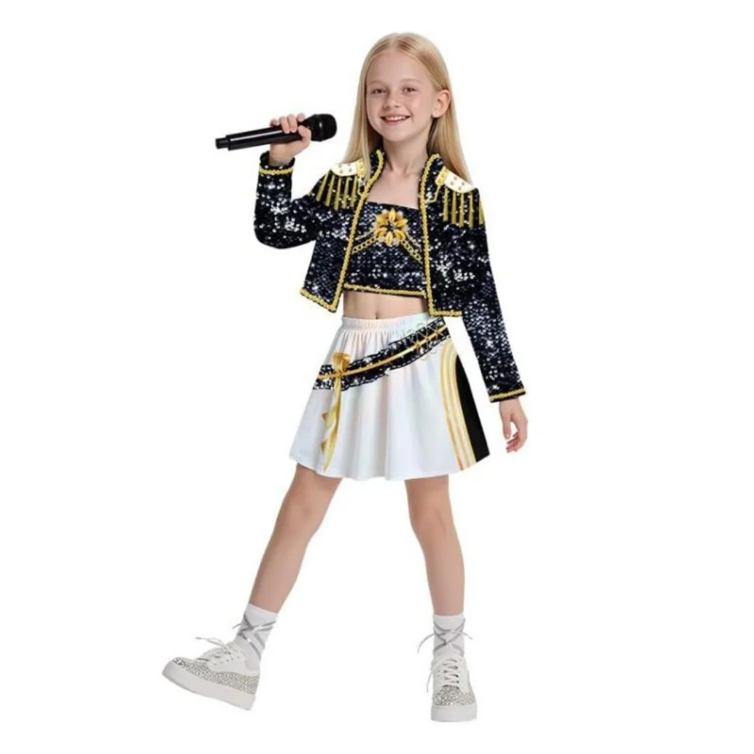 Printed fabric texture of kids anime costume