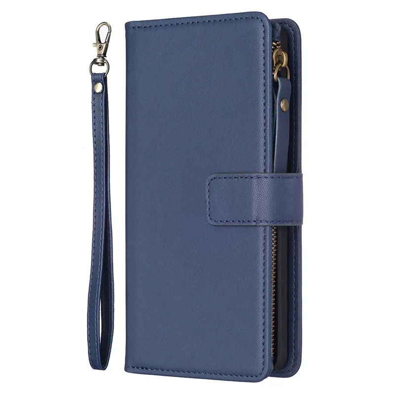 Zipper Leather Book Case for Samsung Galaxy - Premium Protective Cover
