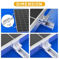 Kit de montage de panneaux solaires, cadre photovoltaïque réglable de 30-35 mm pour panneaux 4/5/6 avec écrous et boulons, support de système photovoltaïque de balcon 3