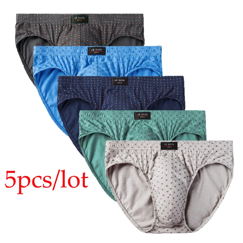 5pcs/Lot 7XL 100%Cotton Men Briefs Men's Underwear Male Briefs Underpants for Men Panties Mens Pant Men Shorts Comfort Printing men s underpants nylon mini boxers shortsfashion comfort everyday essentials high quality material athletic wear underwear