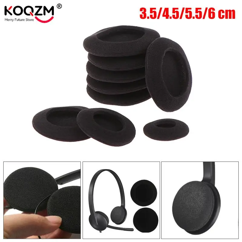 

10pcs Foam Ear Pads Protection Thicken Sponge Replacement Cushions Covers Earphones for Headphones 35mm 45mm 55mm 60mm